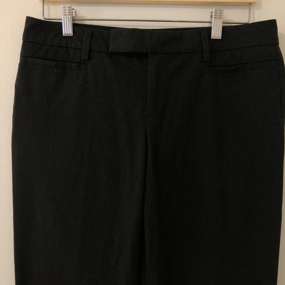 Gap  90s Y2K Size 4 Long Flare Boot Cut Stretch Dark Gray Women's Dress Pants 4L - Picture 2 of 9